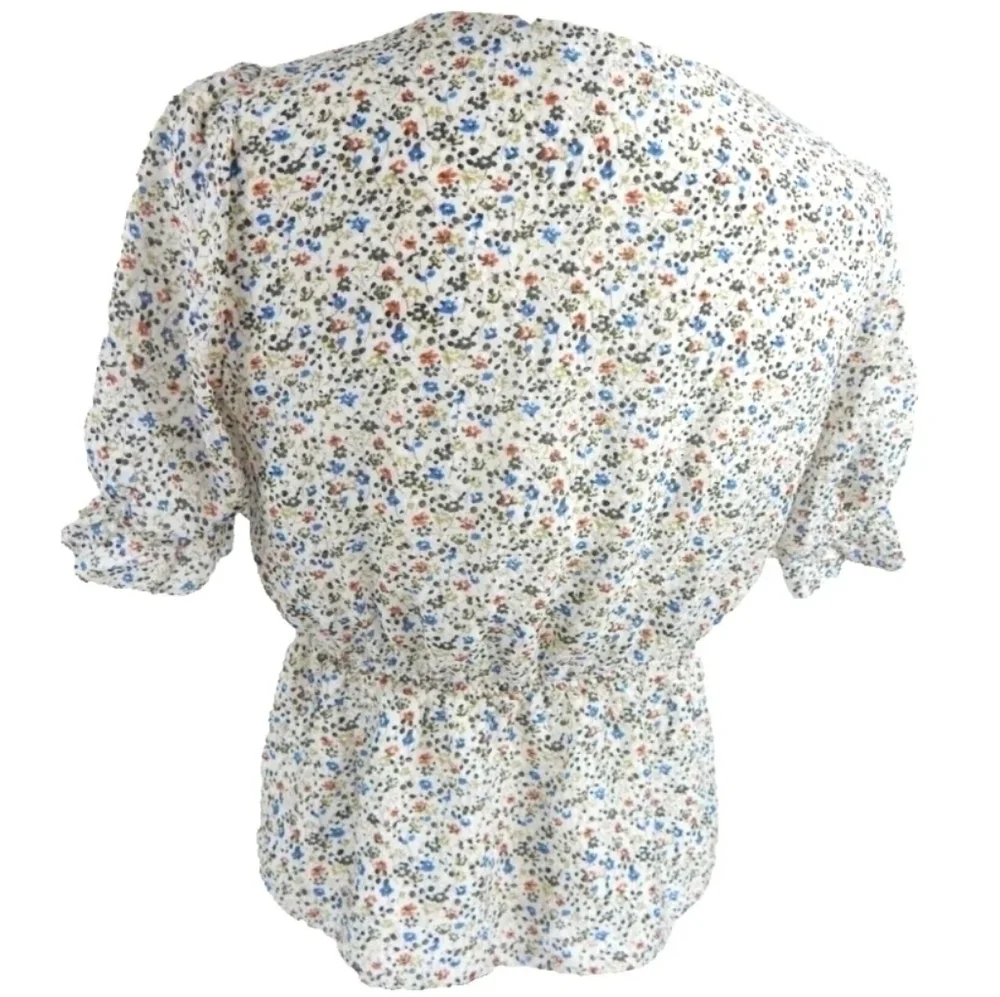 Madewell Silk Peplum Popover Top